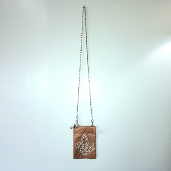 Fleur de Lis Crossbody Small Purse - Smart Phone Bag for Mardi Gras New Orleans - Picture 5 of 5